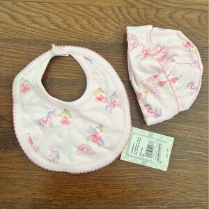 Kissy Kissy Pink Carousel Bib & Hat Set